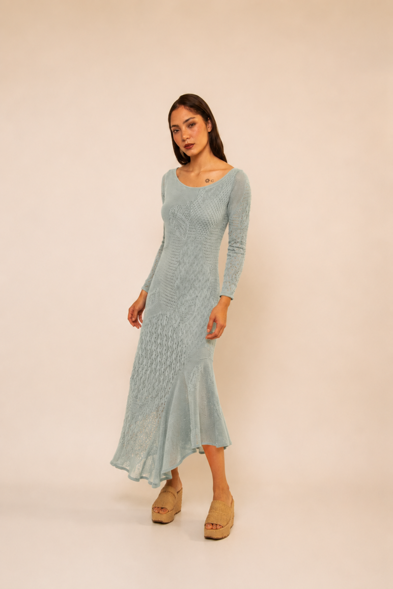 Vestido APUYA tejido en 100% algodón Pima peruano