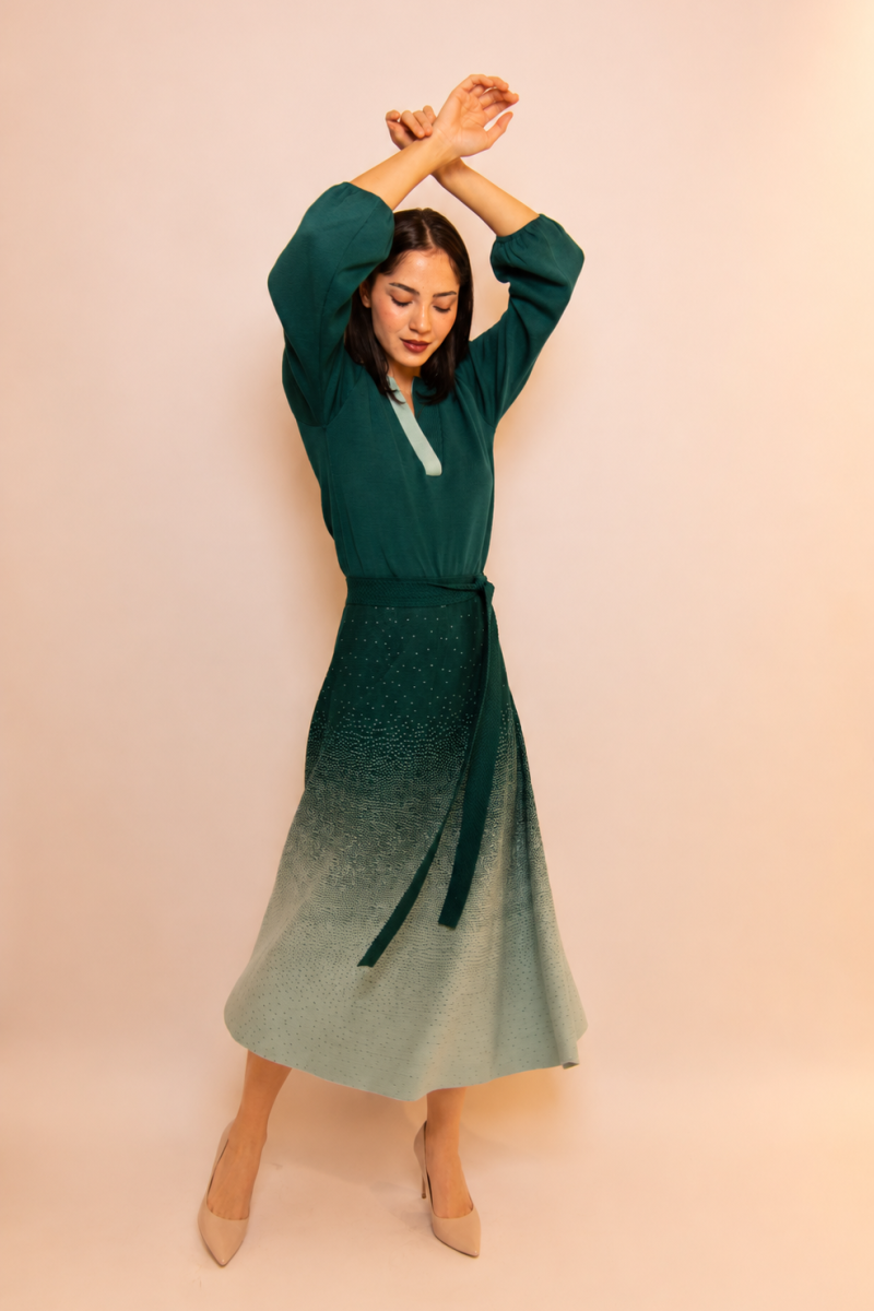 Vestido TARPUI tejido en 100% algodón Pima peruano