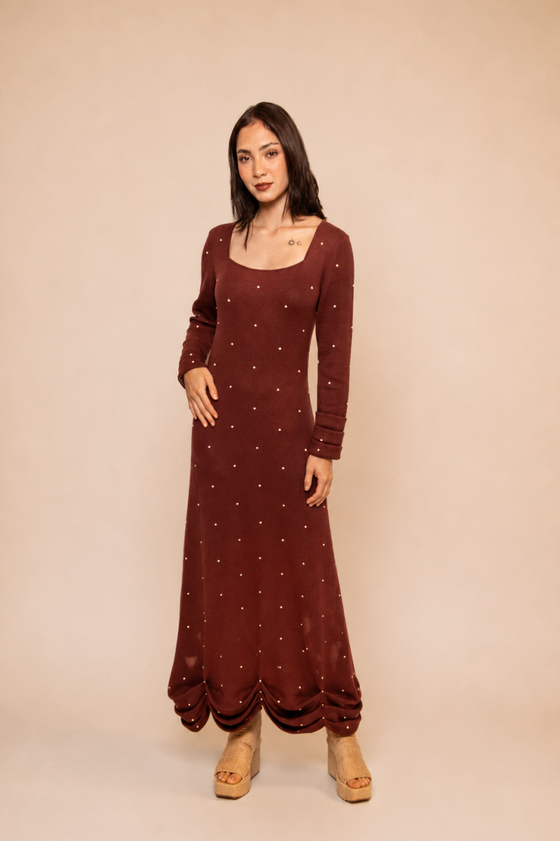 Vestido MUYU tejido en 100% algodón Pima peruano